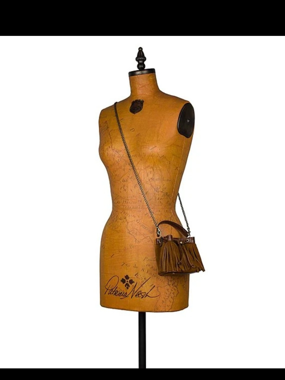 Patricia Nash Brown Suede Fringe Drawstring Mini Hobo And Crossbody Bag - Picture 6 of 14